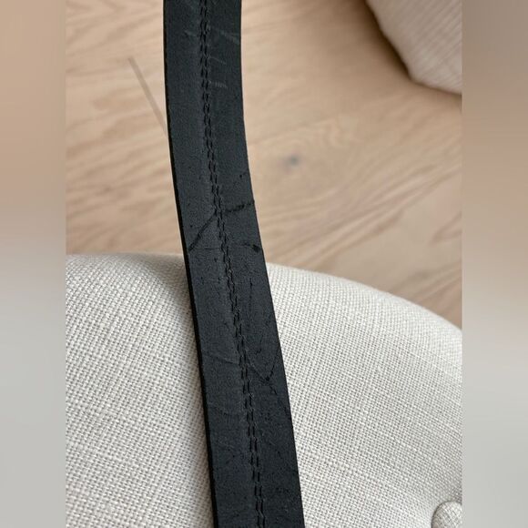 Paul & Shark Yachting Men’s Black Leather Belt Contrast Stitch Italy + Case - Picture 4 of 4